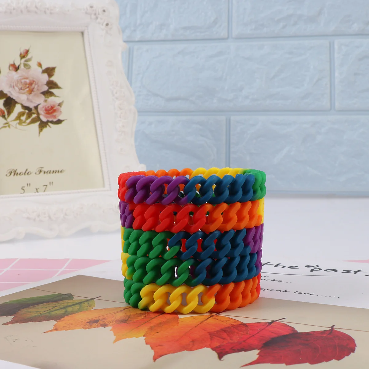 

6Pcs Silicone Rainbow Color Wristbands Chic Flexible Fashion Bracelets for Pride Party Gift Souvenirs Gay Lesbian