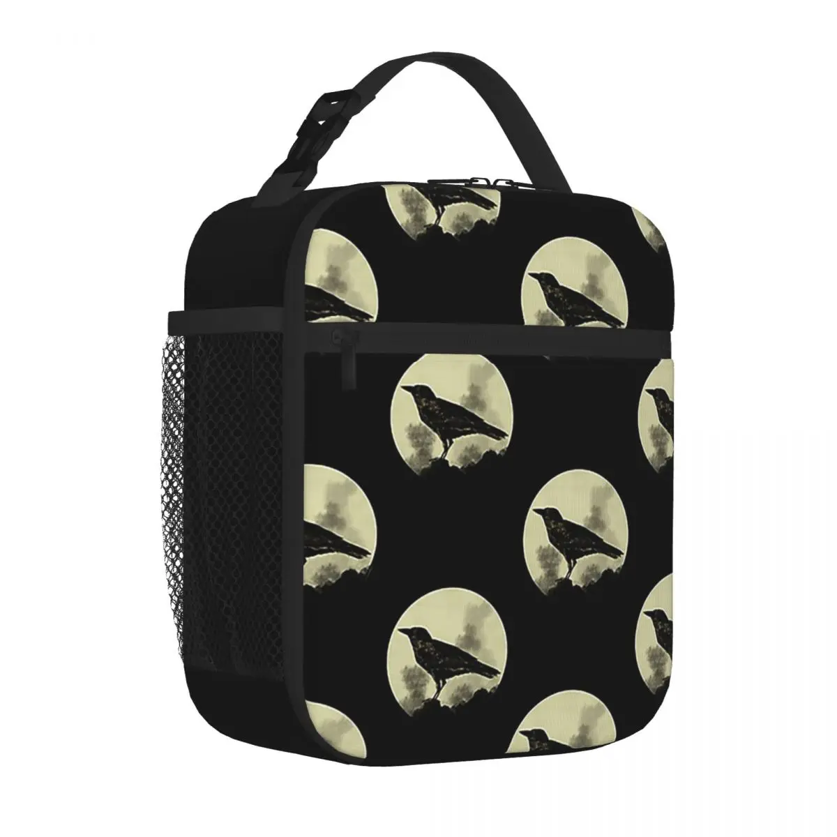 Crow Lunch Bags isolato Bento Box impermeabile Lunch Tote borse da Picnic a tenuta stagna borsa termica termica per donna ragazza lavoro