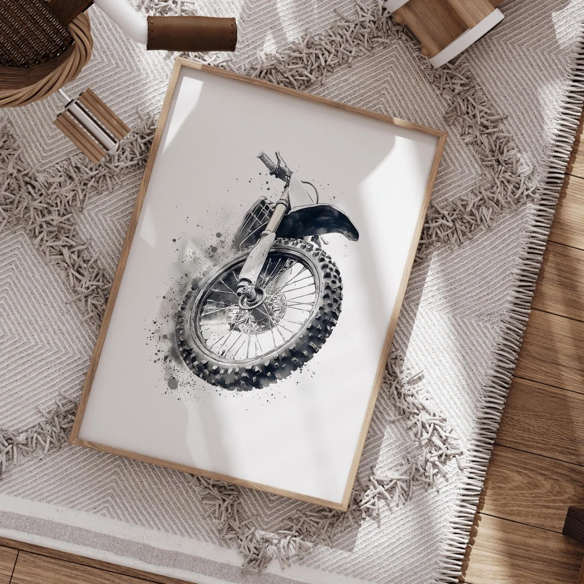 3pcs/set Custom Motocross Canvas Prints Poster Personalised Custom Name Number Print Favourite Motocross lovers Gifts Home Decor