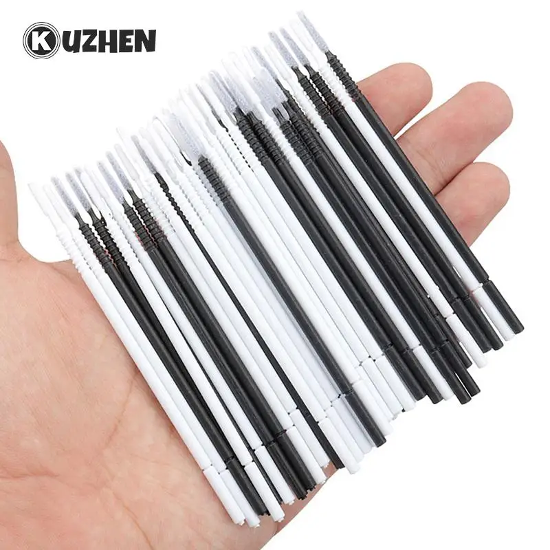 Coton-tige jetable pour application de Mascara, brosse pour cils, maquillage, outils pour enlever les extensions, 100 pièces