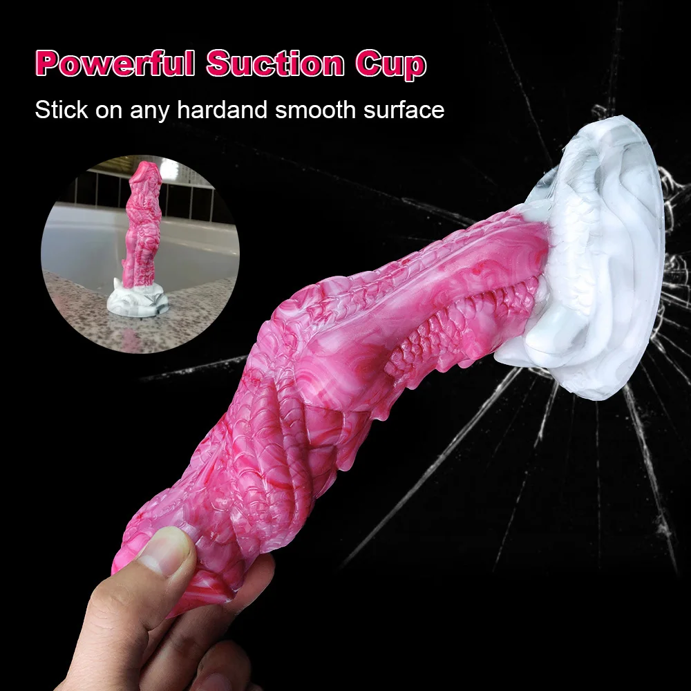 YOCY 8 Inch Fantasy Squirting Dragon Dildo Realistic Ejaculating G-Spot Anal Texture Knot Masturbator Sex Toy For Women