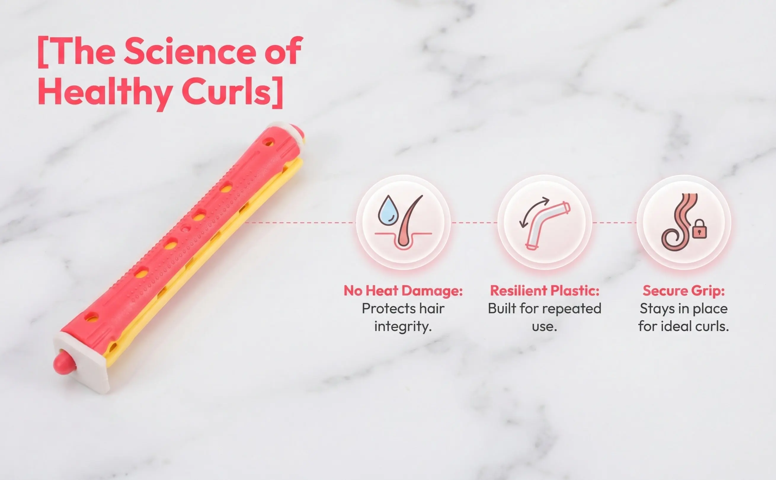 24Pcs Perm Rods Hair Curling Rollers Cold No Heat Plastic Curlers Dual Color Hairdressing Rods Salon Home Styling