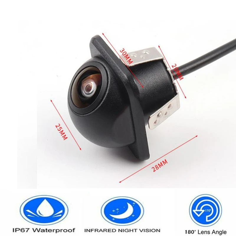 Smartour CCD Fisheye Lens Car Camera AHD 1080P Rear View Wide Angle Reversing Backup Camera HD Night Vision Auto Parking Assist