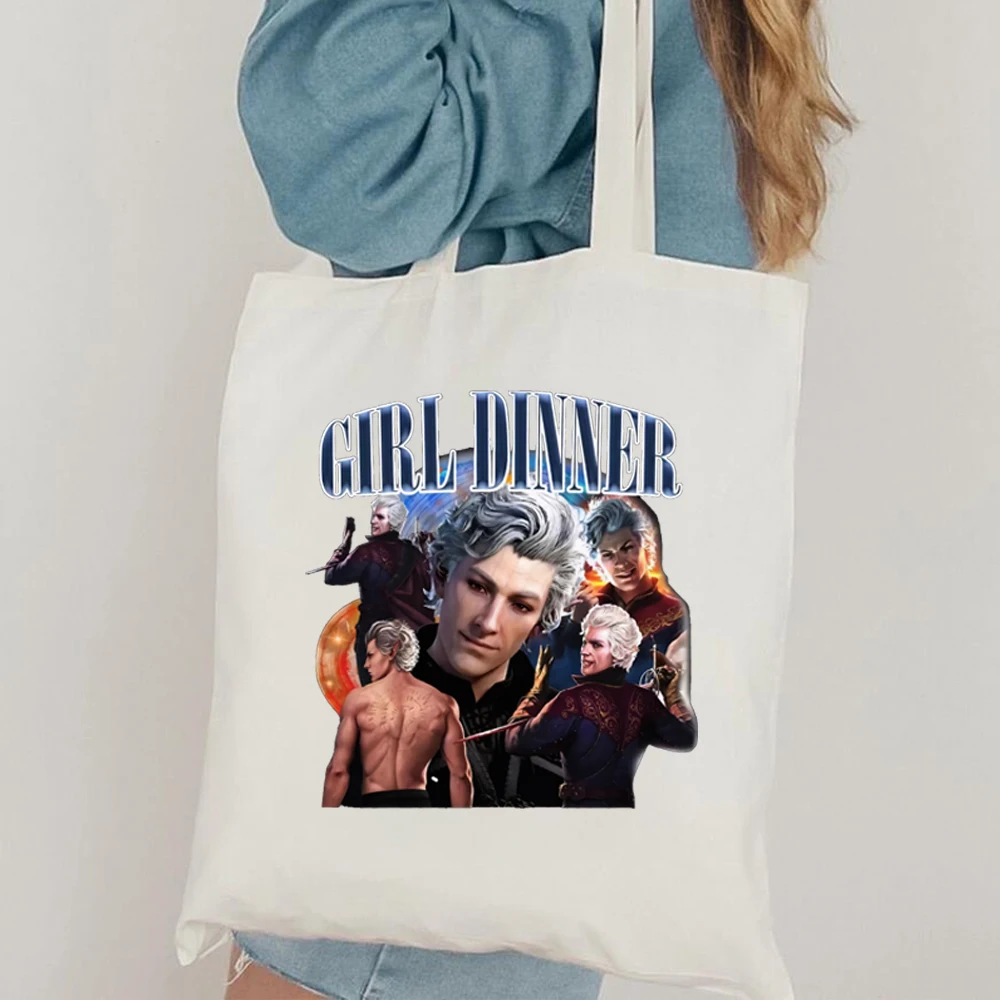 Astarion Girl Dinner tote bag Astarion High Elf shoulder bag Astarion Bulders Astarion Merch canvas shopping bag Astarion Rogue