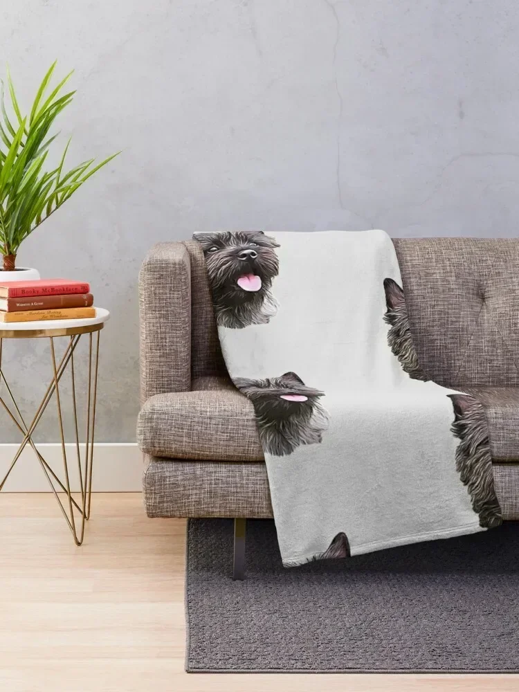 Cairn Terrier Cutie Throw Blanket Stuffeds manga Bed linens Thins Blankets