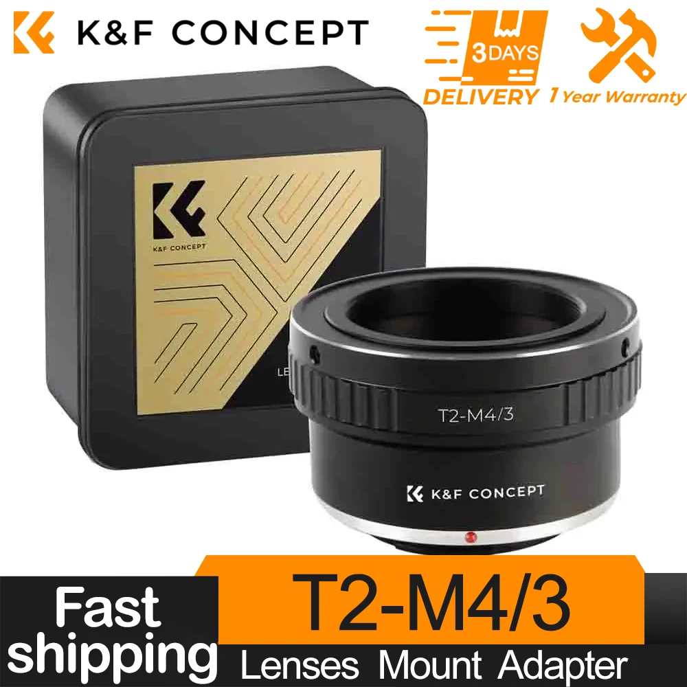 K&F Concept Mount Adapter for T2 lense to Canon Micro 4 3 Camera for Panasonic Lumix Olympus DJI Zenmuse X5 Kodak Pixpro Camera