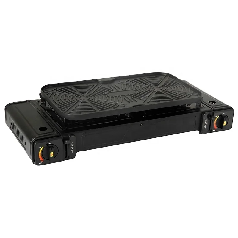 CE certification Multi-function double burner  outdoor portable tow-end cassette stove