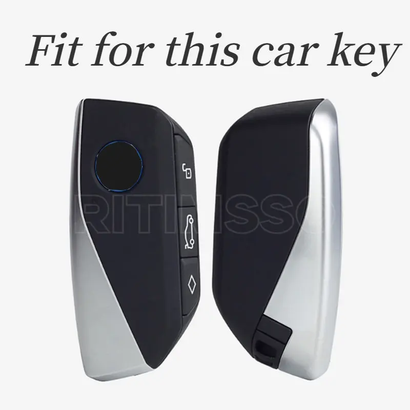 Transparent Soft TPU Car Key Case Cover for 2023 BMW Energy Ix XM X1 I7 X7 7 Series Smart Remote Key Protect Shell Accessories