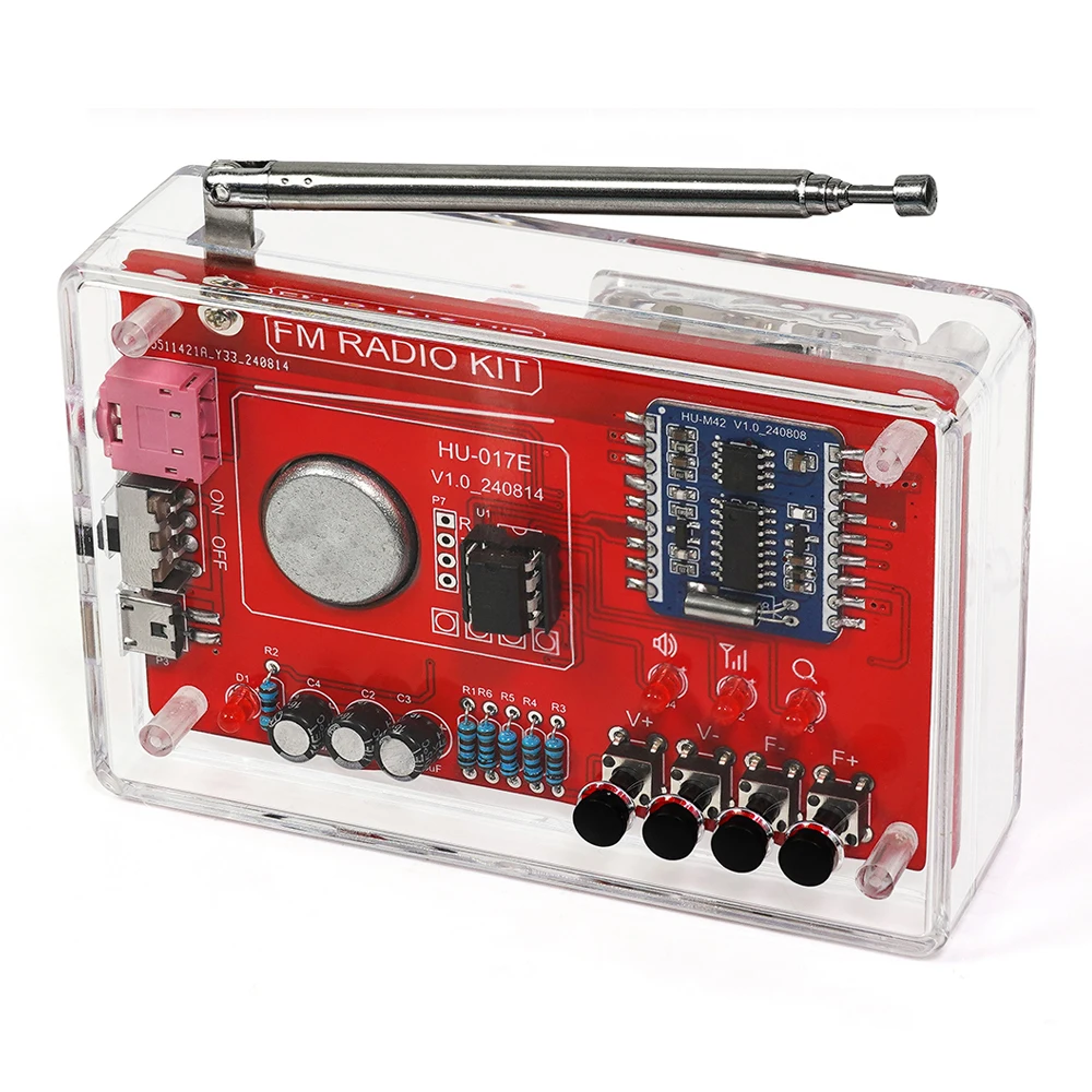 DIY FM Einfache Radio Kit Elektronische 87-108 MHZ Einstellbare RDA5807 LED Licht Löten Praxis Kit USB Dual Power 5V 3W Lautsprecher
