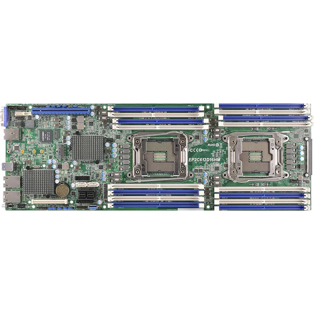 Server Motherboard For EP2C612D16HM For ASRock Rack LGA2011 DDR3 Support E5-2600 V3 V4 High Quality, Fast Transportation