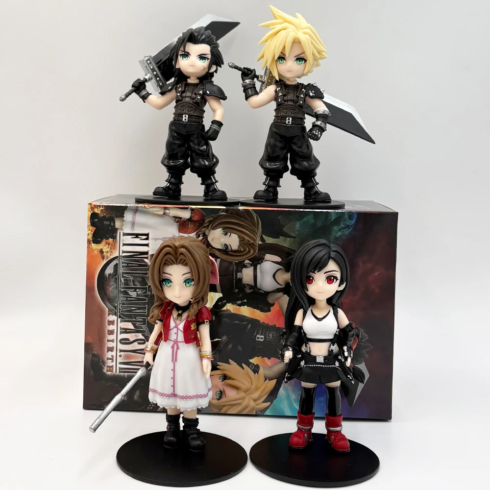 Anime Cloud Strife Tifa Lockhart Aerith Gainsborough Zack·Fair Figuur Model PVC Speelgoed Desktop Ornament Accessoires Cadeau 11-12.5cm