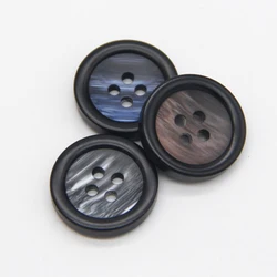 4 Holes Black Colorful Resin Men Coat Decorative Buttons For Clothing Suit Sweater Decorative High Quality Accessories Wholesale