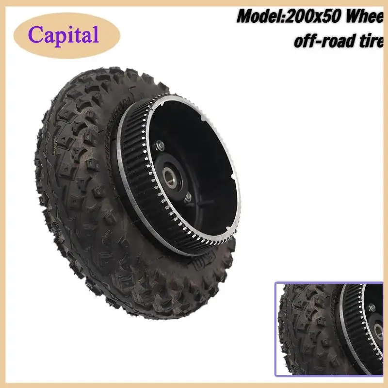 

8-дюймовые колеса с надувными внедорожными шинами 200x50, оснащенные задними роликами, подходят для скутеров.