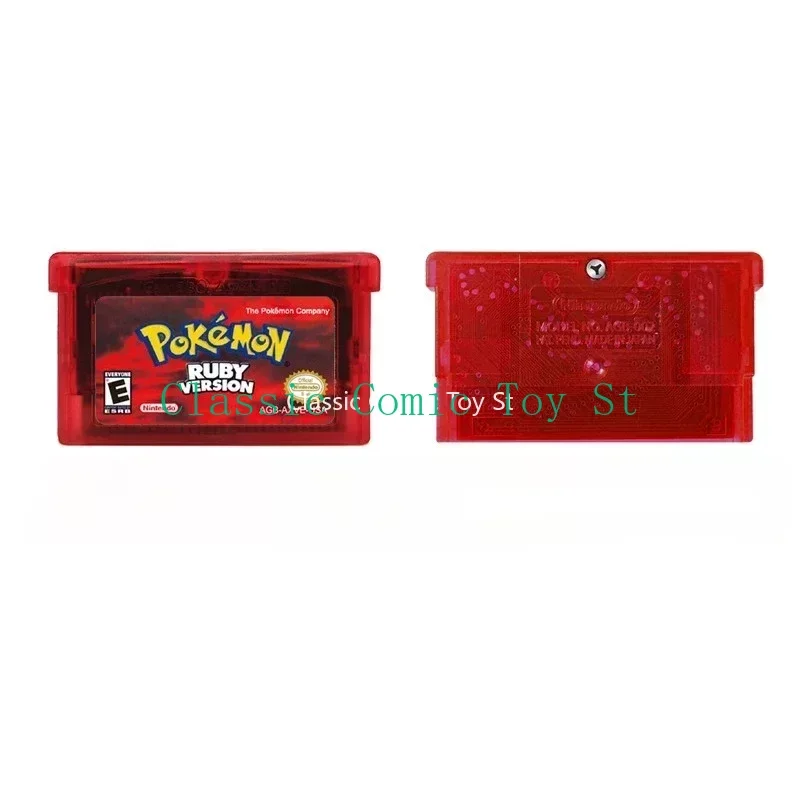 Tarjeta de juego de Pokémon, idioma inglés, Esmeralda, zafiro, serie GB, NDSL, GBC, GBA, GBM SP, cartucho de vídeo de rubí, tarjeta de juego de