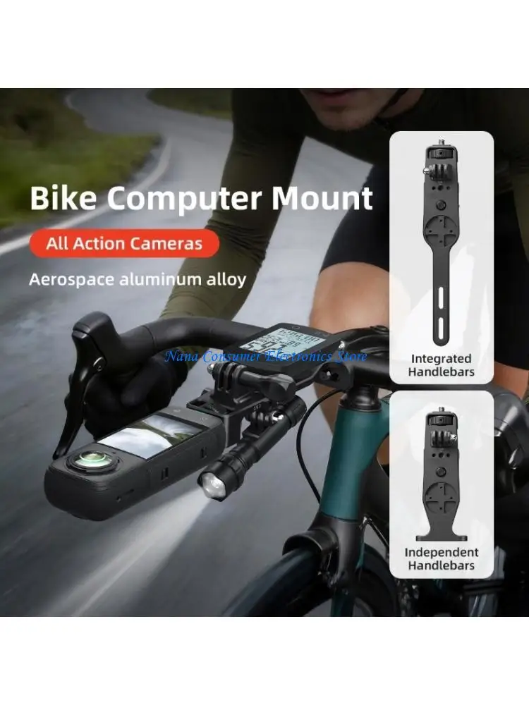 G7NE Reliable Cycling Attachment Bike Computer Mount For Recording Gear Shock Absorbing Metal Frame Smooth Capturing