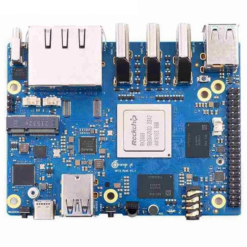 For Orange Pi 5 Plus 16GB RAM RK3588 Octa-Core 2.5G Dual Network Port With PCIE Expansion Board With Accessories