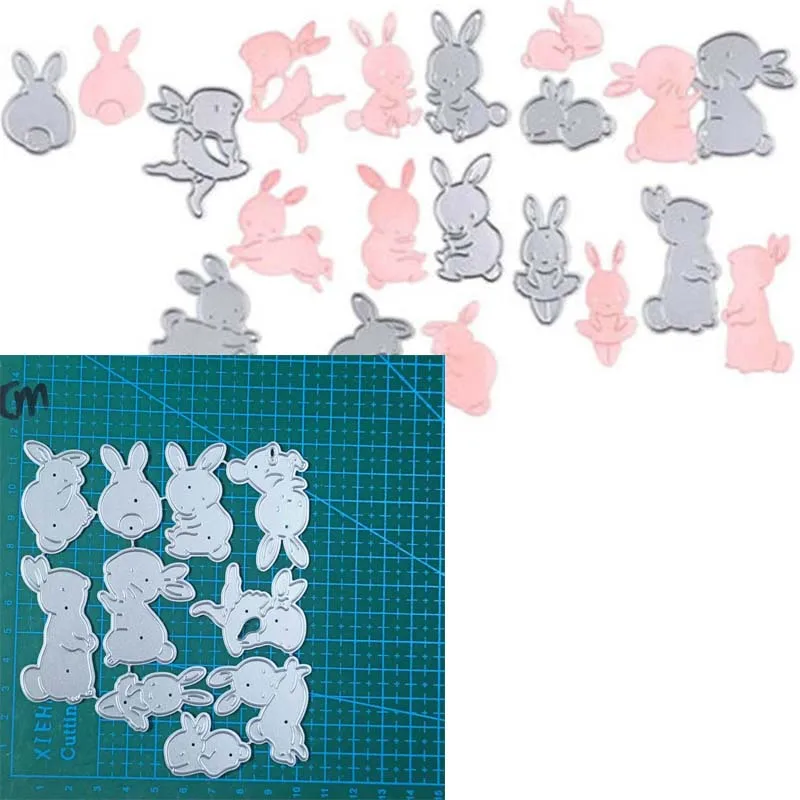 Easter Bunny chicken Egg basket metal cutting dies mold Scrapbooking paper craft mould blade punch template Embossing stencil