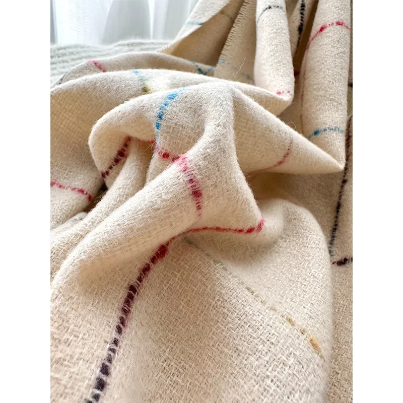 موضة منقوشة وشاح ناعم للنساء الفاخرة الخريف الشتاء الكشمير زوجين الأوشحة الدافئة شال الملابس والاكسسوارات الهدايا #4