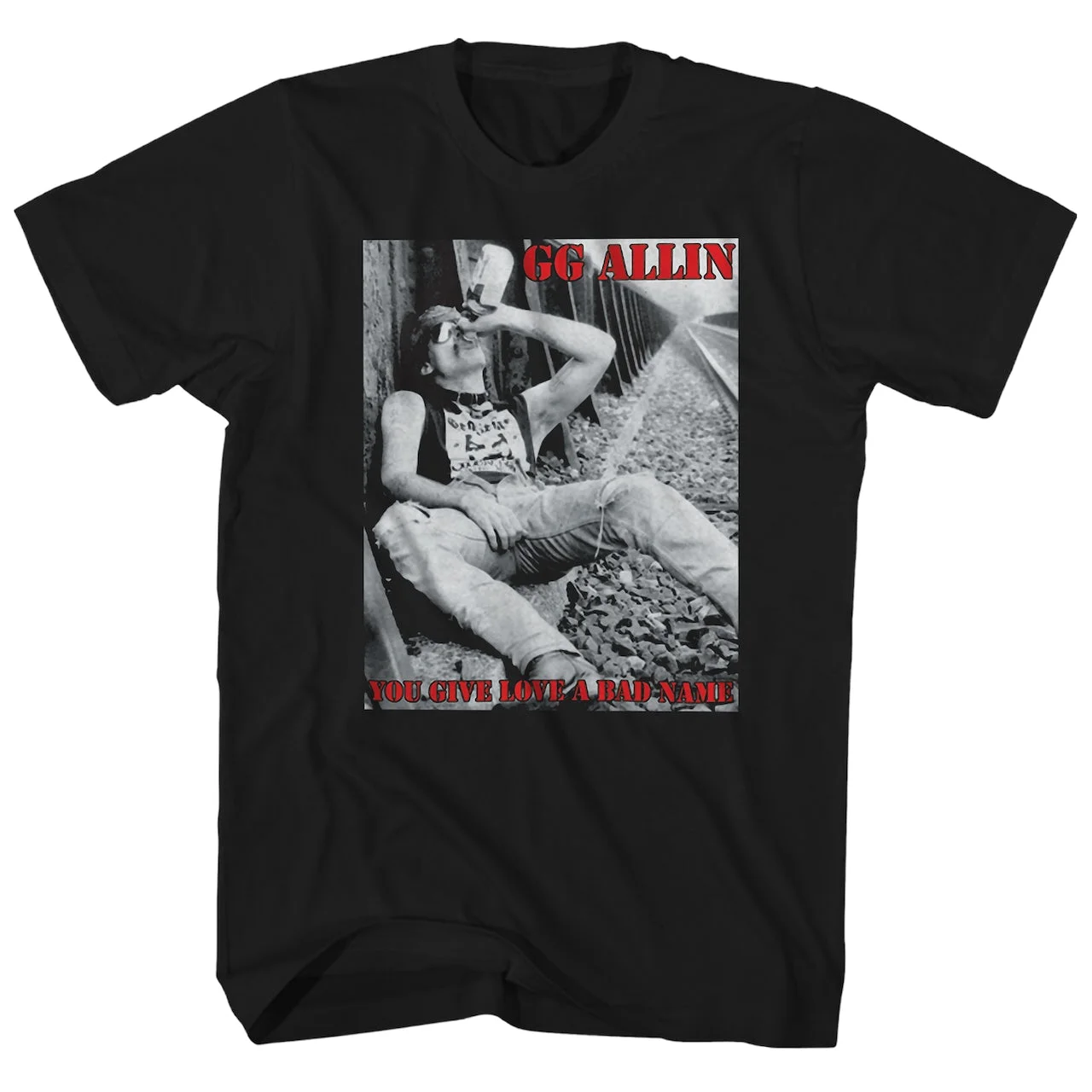 American Retro Oversize T-irt Punk Ro Singer Jesus Cist Allin Print Casual Cotton round Ne ort Sve Youth Faion