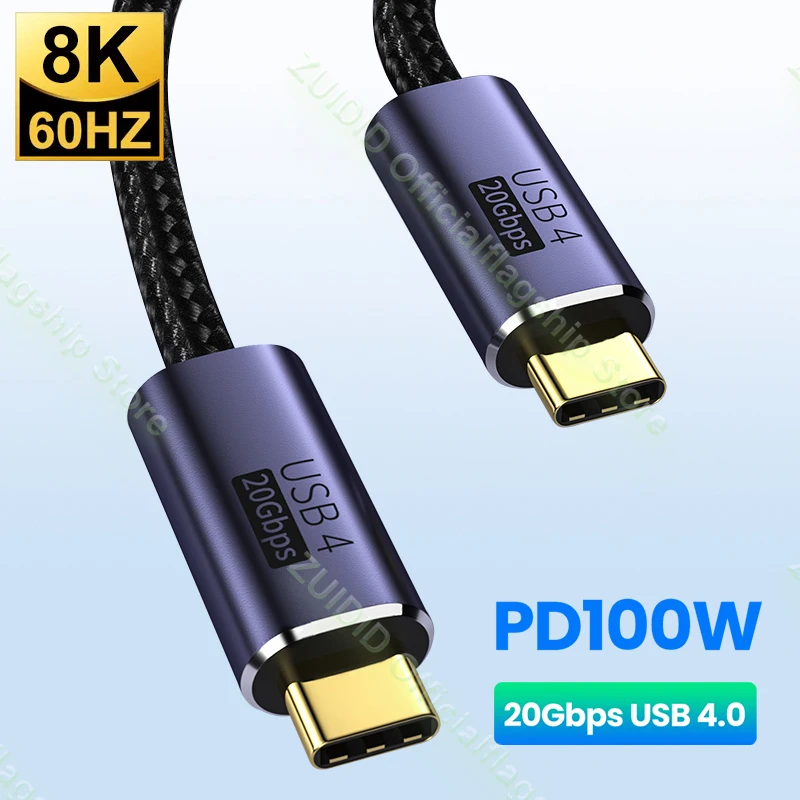 

Кабель USB Type-C на Type-C, 100 Гц, 20 Гбит/с, 2/3 м