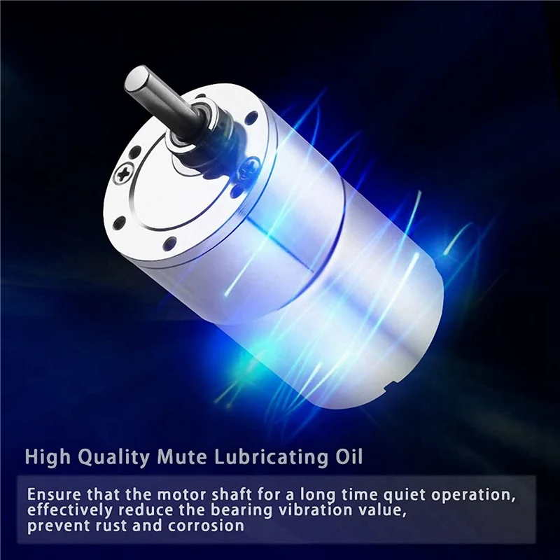 ABGR-4X DC 12V 30RPM Motoriduttore Coppia elevata Elettrico Mini Riduzione della velocità Motoriduttore Albero di uscita eccentrico 37Mm Cambio