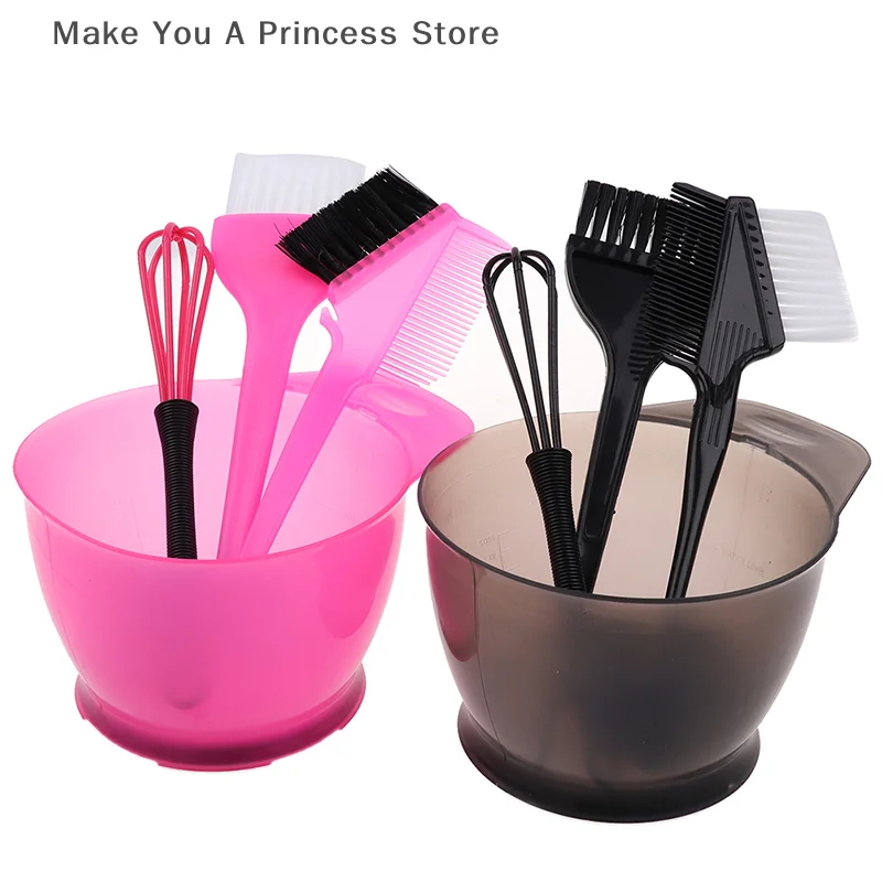 

5Pcs/Set Hair Dyeing Kit Hair Color Dye Bowl Stirring Brush For Hair Coloring Bleaching Professional Salon Home Hair Dye Tools