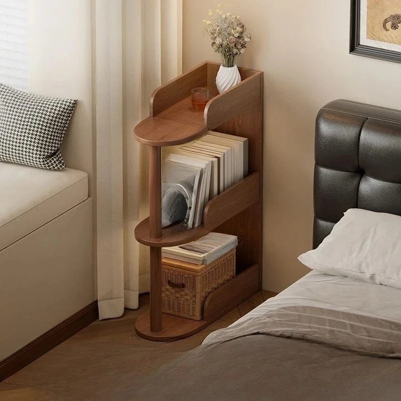 Gap Rack Home Desk Next To Mini Bookshelf Living Room Simple Ultra-narrow Storage Cabinet Solid Wood Floor Storage Rack
