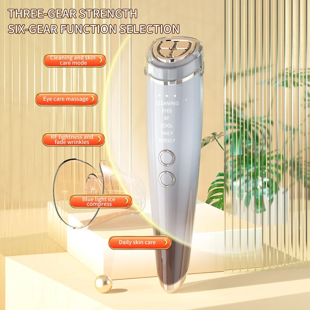 2024 New OEM Face Care Home Led Hot&Cold Skin Firming Device Portable RF Face Lift Massager Machine Skin Care Beauty Instrument