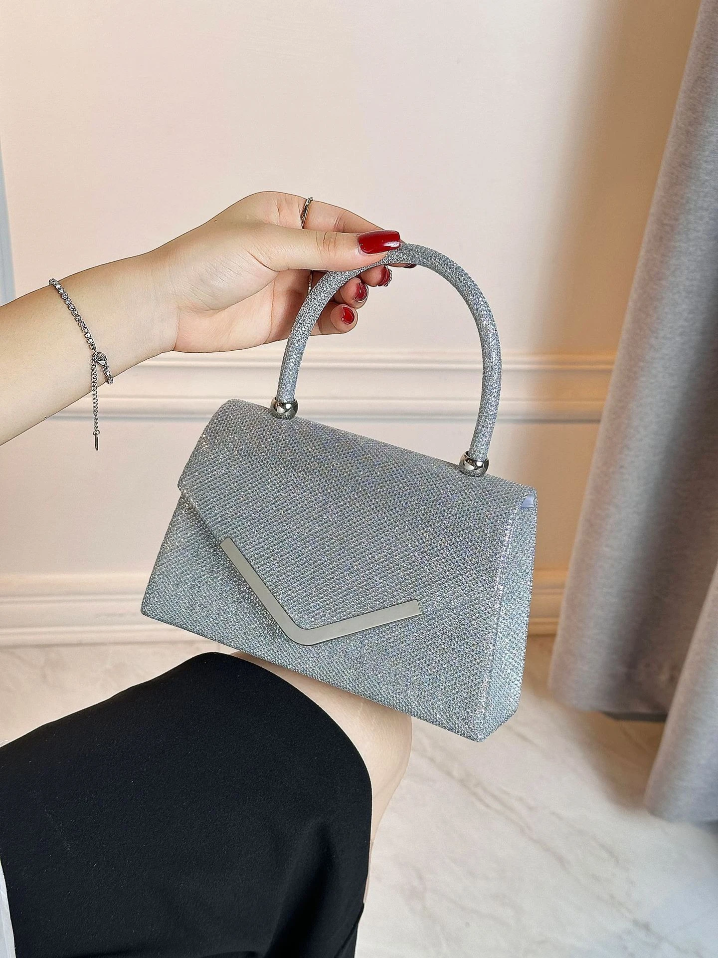 Tragbare Abendtaschen, Hochzeitstaschen, Crossbody-Clutch-Taschen und Damen-Abendkosmetiktaschen – Detail 10