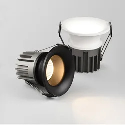 Dimmable Recessed Led COB Downlight Ceiling Lamp Spotlight Aluminum Light 7W10W12W15W AC110V 220V For Home Office Store