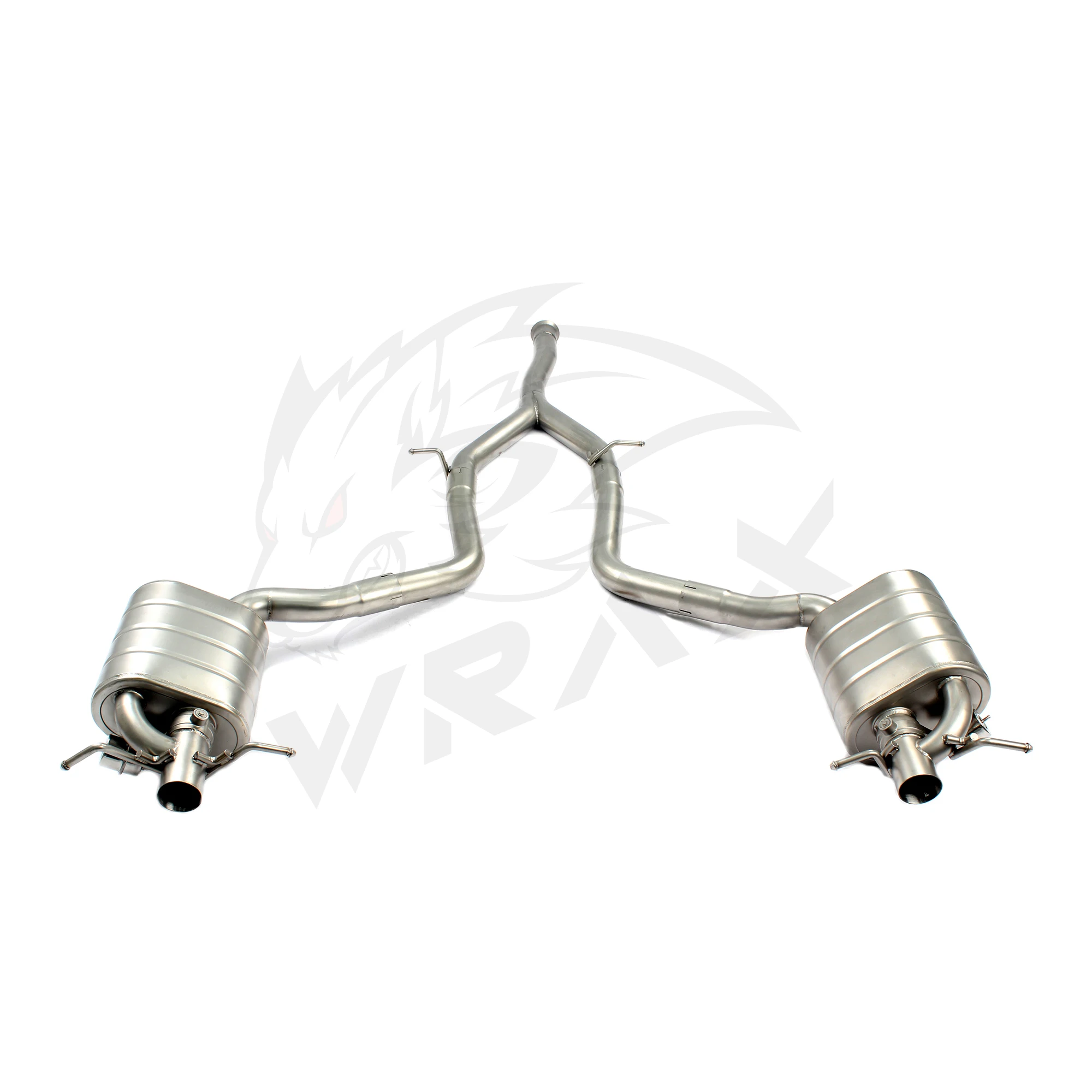 WRAX الفولاذ المقاوم للصدأ Catback لـ BENZ C-Class W204-كاتم صوت ماسورة العادم مع اختيار من الصمامات
