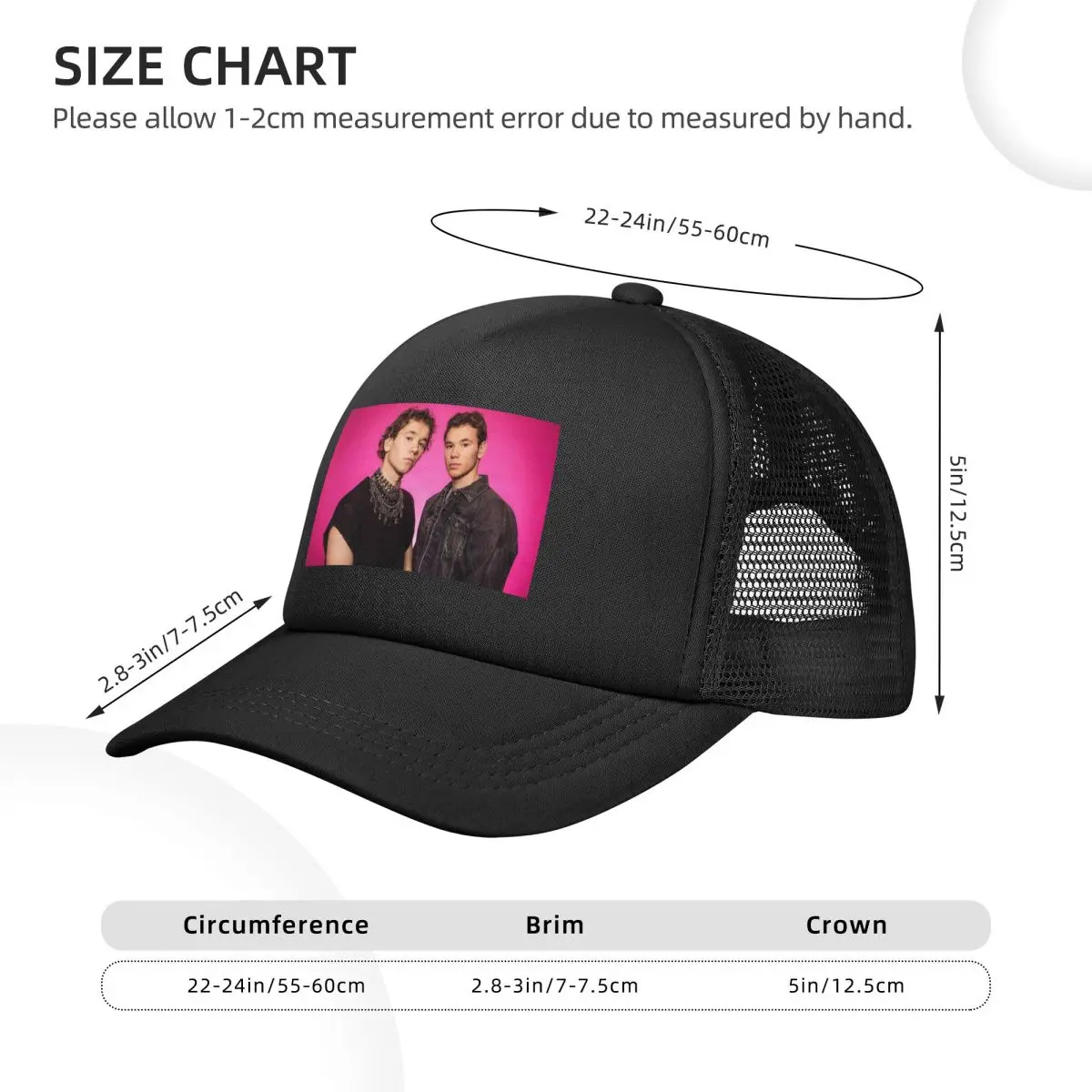 Marcus And Martinus Sweden Norway Eurovision Mesh Baseball Caps Snapback Fashion Baseball Hats Casual Casquette Outdoor Unisex