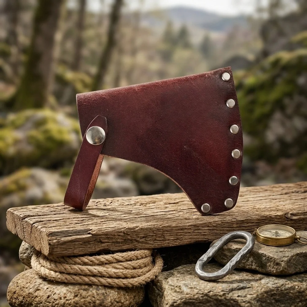 Hatchet Cover Leather Axe Sheath Meticulously Finished Edges Secure Attachment Compact Leather Sheath For Axes