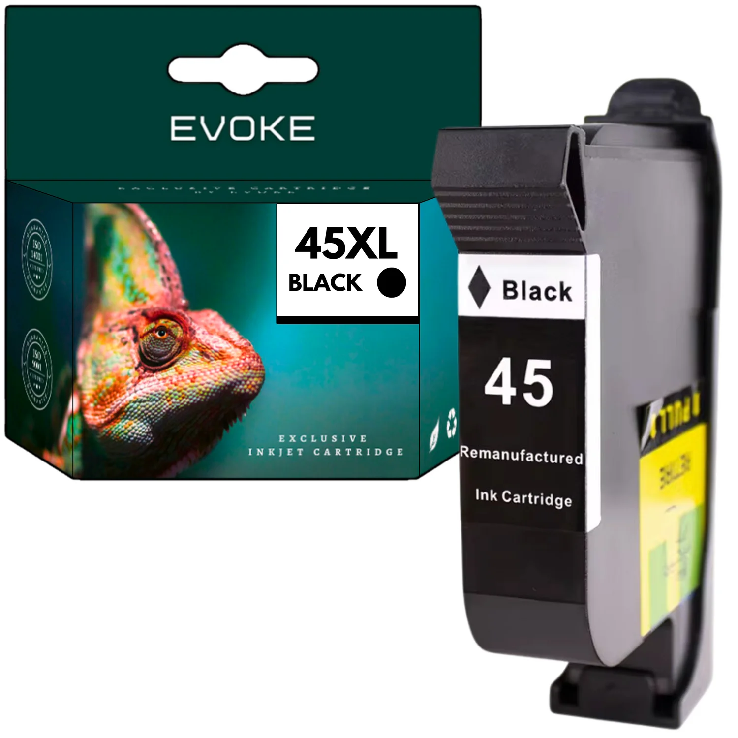 Evoke Compatibele Inkt voor Hp 45 Hp45 51645Ae Zwart 40 ml 790 Pagina's Deskjet 710C 712C 720C 722C 810C 812C 815C 825C 840C 841C 842C 843C 880C 882C 890C 895Cxi 920C 930C 932C 935C 940 950C 952C 959C