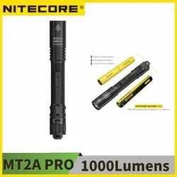 Nitecore mt2a pro 1000lumen USB-C wiederauf ladbare aa taschenlampe uhi 20 led enthalten batterie