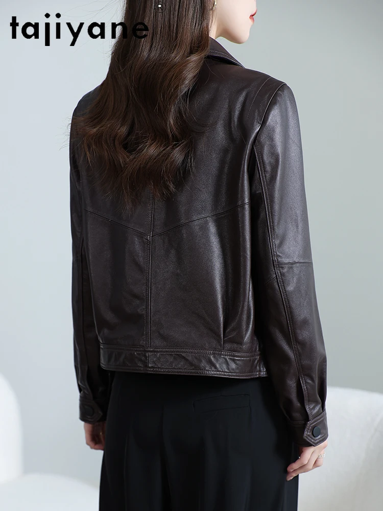 TAJIYANE 100% Real Leather Jacket Woman Luxury Top-Grain Sheepskin Coat Short Genuine Leather Jackets 2025 Autumn Women Clothes