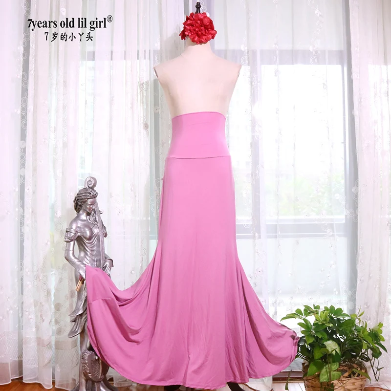 7 anos de idade lil menina 2025 novo vestido de dança espanhola saia prática flamenco multicamadas wear feminino ev01