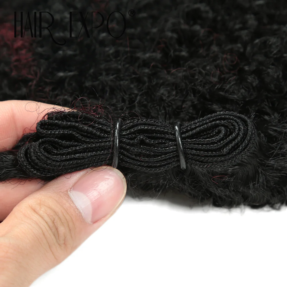6er-Set Afro Kinky Curly Haarbündel 8' Synthetische Haarverlängerungen Lockige Weave Ombre Protein Faser Marley Twist Flechthaar – Detail 27