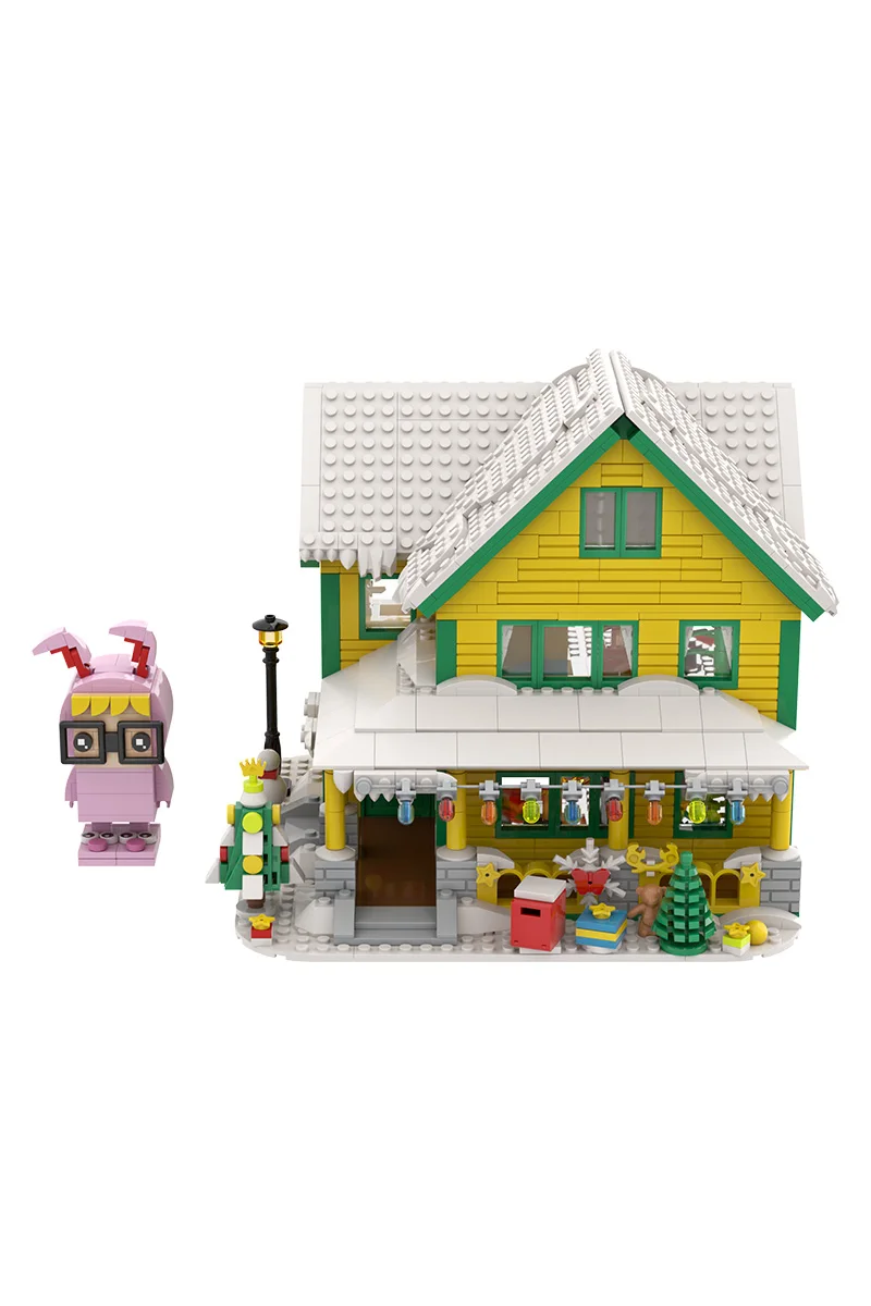 MOC Eine Weihnachtsgeschichte (1983) Bausteine Modell Film Eine Weihnachtsgeschichte Haus Architektur Ziegel Montage Spielzeug Kinder DIY Geschenk