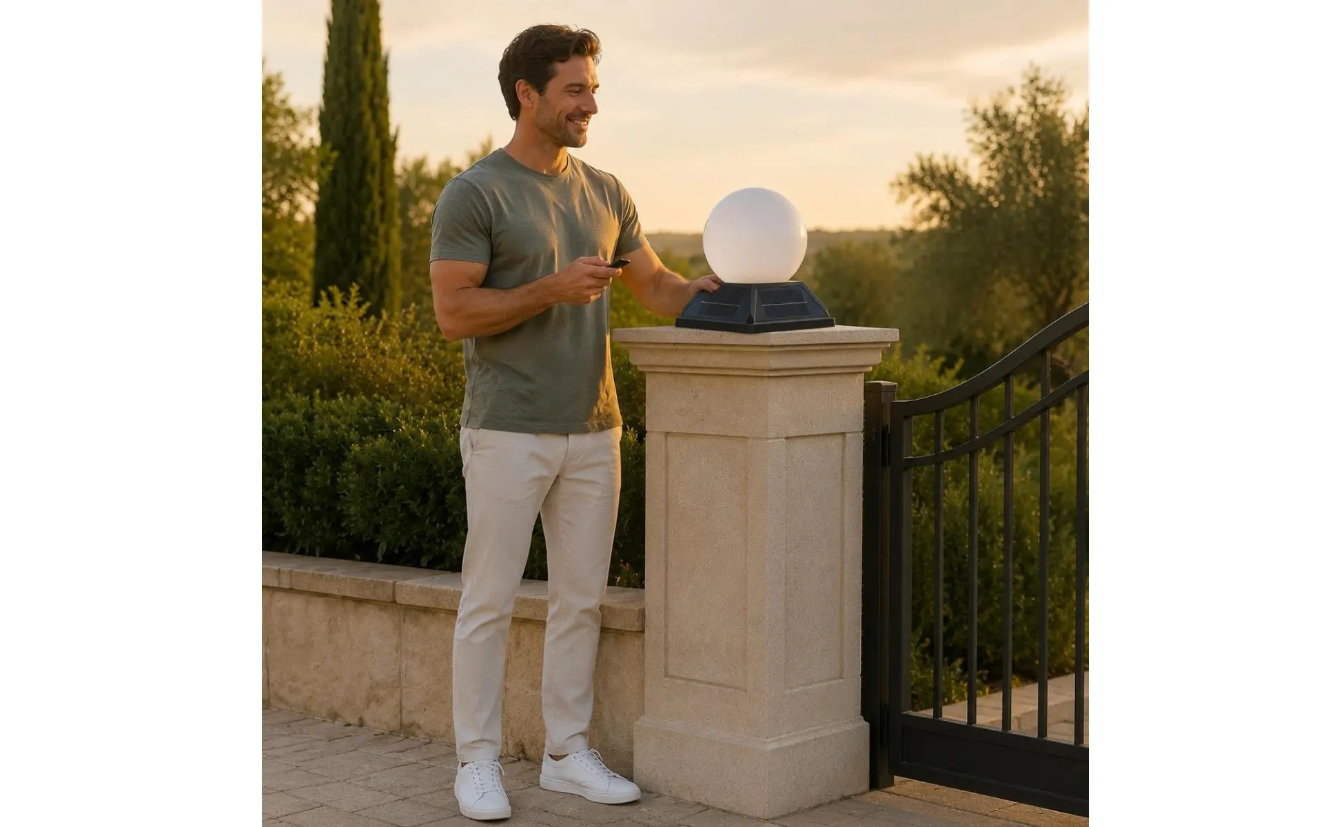 Solar Post Cap Light Wireless Controller Control Solar Pillar Light Post Cap Lamp Weather Resistant Outdoor Globe Lamp Solar Post Cap Light Wireless Controller Control Solar Pillar Light Post Cap Lamp Weather Resistant Outdoor Globe Lamp