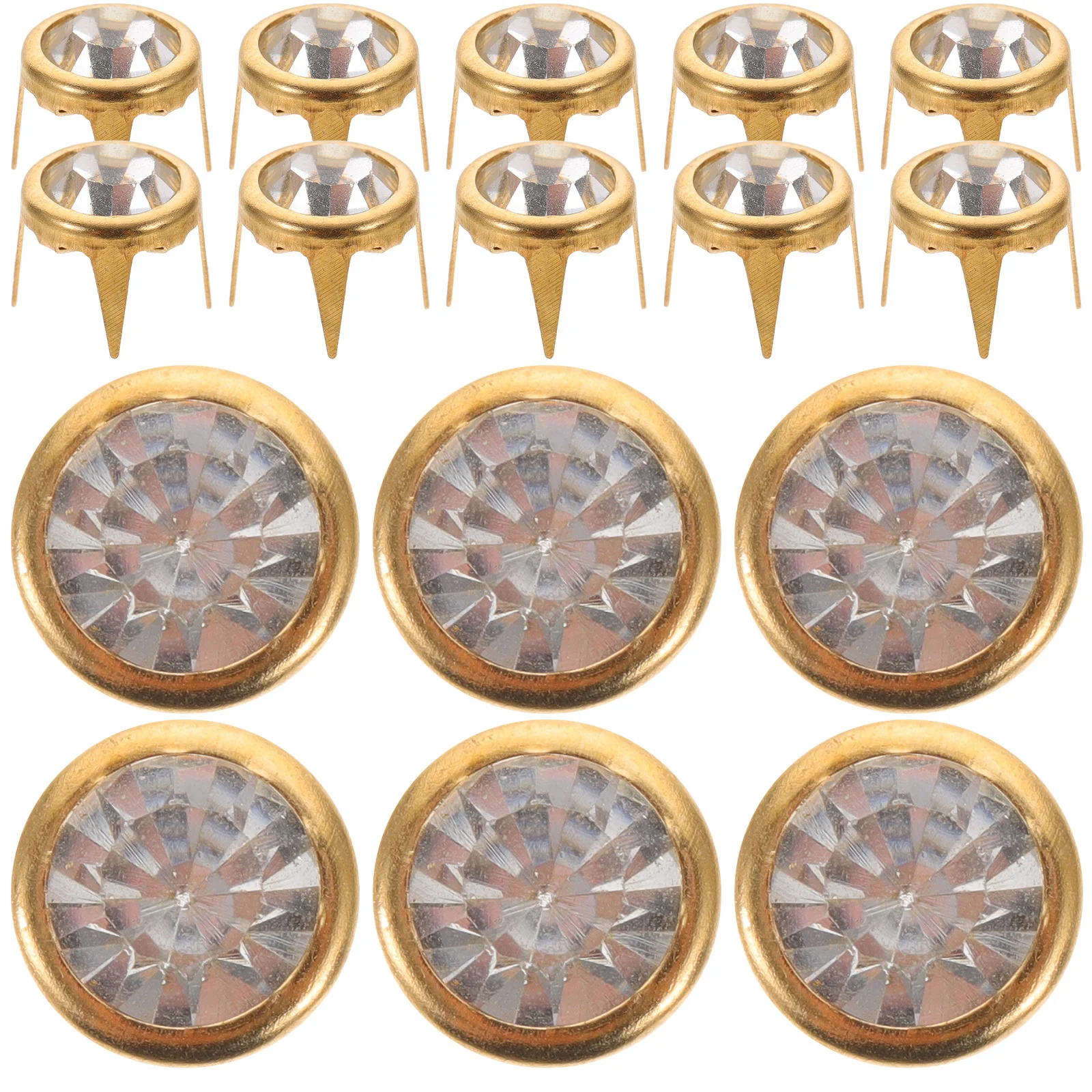 100 قطعة من المسامير المزخرفة من حجر الراين الكريستالي لحقائب الأظافر ذاتية الصنع والأحذية والسترات والحرف اليدوية وإكسسوارات الشرير