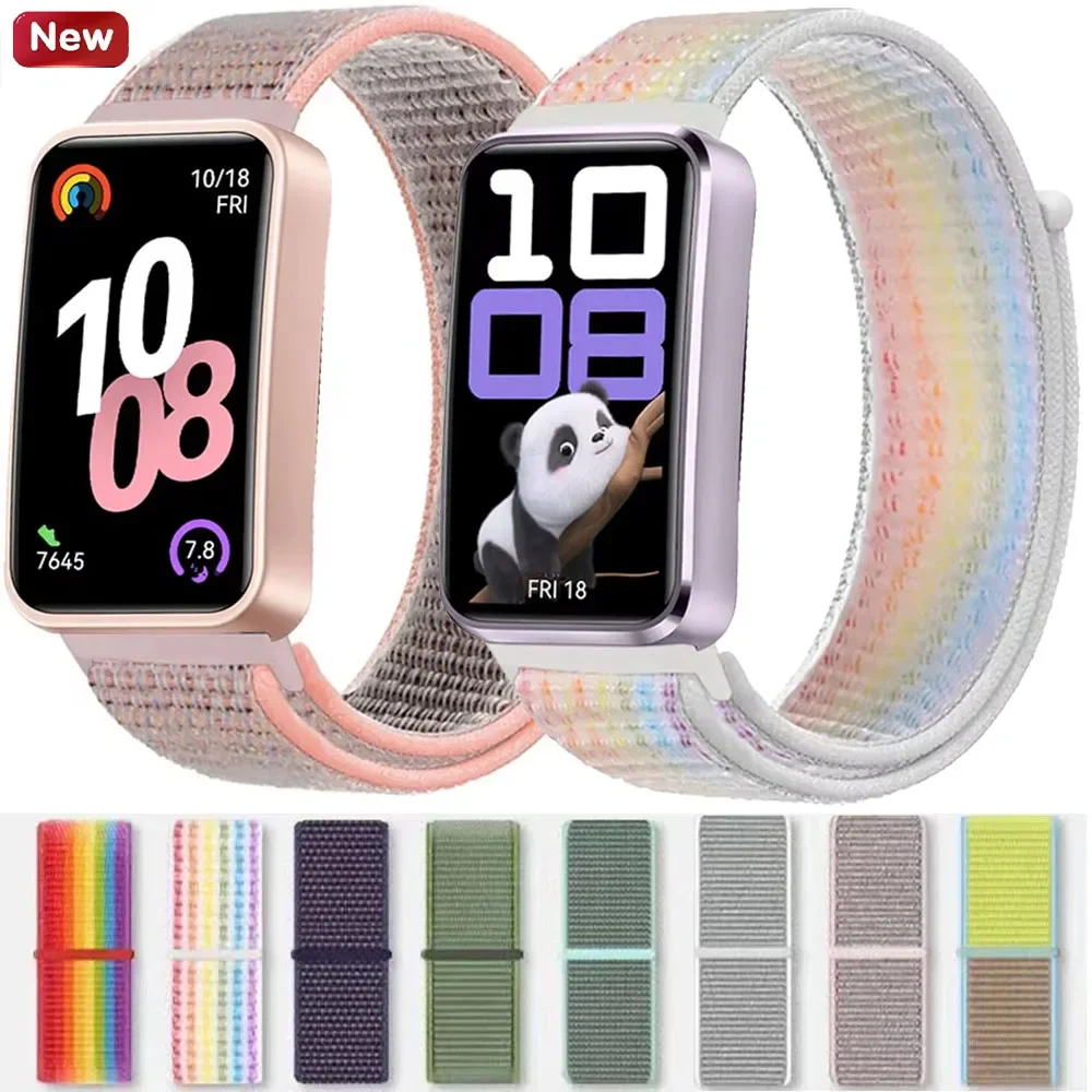 Nylon Strap For Huawei Band 10/9/8 Sports Lightweight Breathable Adjustable Watchband For Huawei Band 8/9/10 Wristband Correa