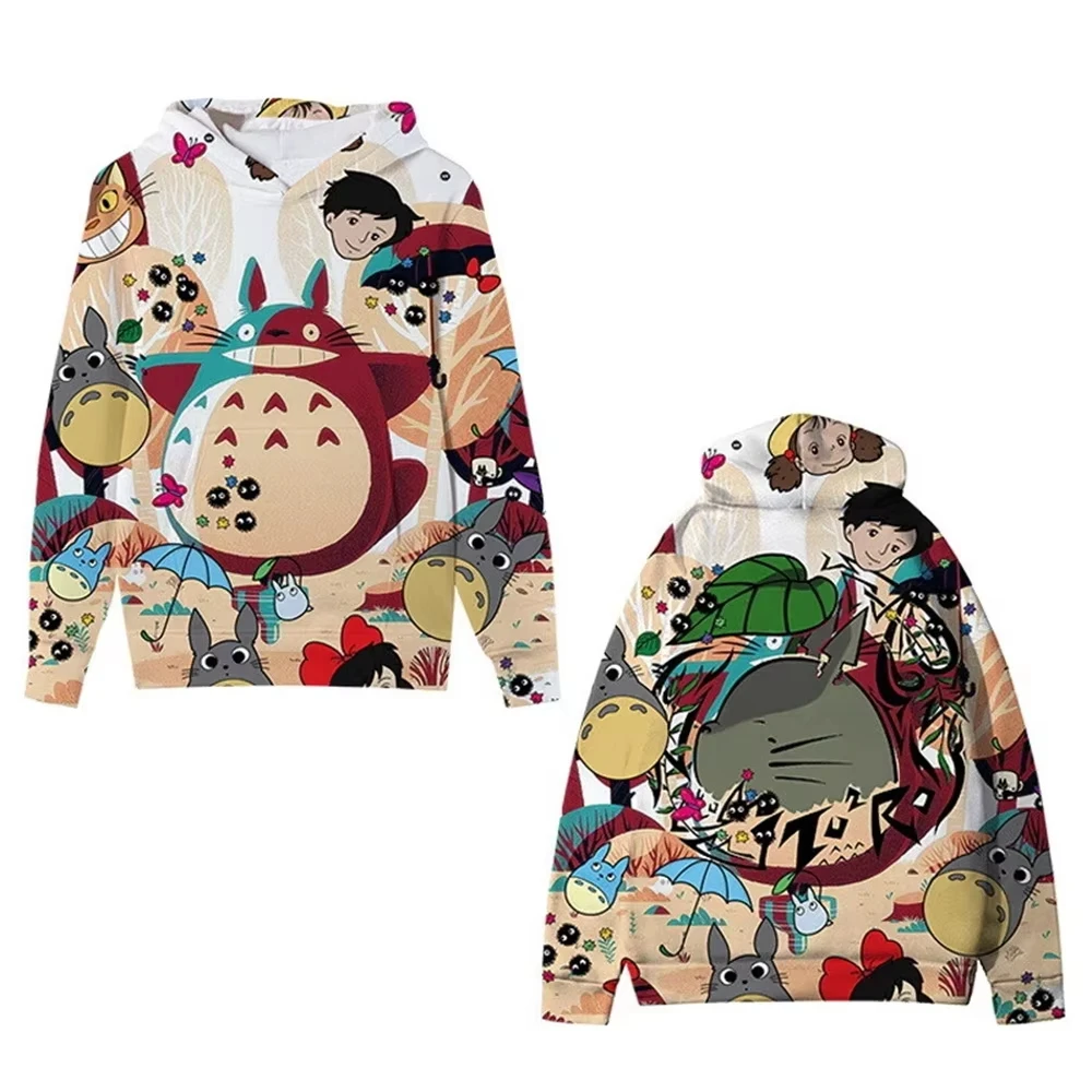 2026 Newest My Neighbor Totoro Hooded Sweater Sweatshirt Fall Men's Women's Casual Hooded Pullover Harajuku Streetwear YK2 Tops view 3