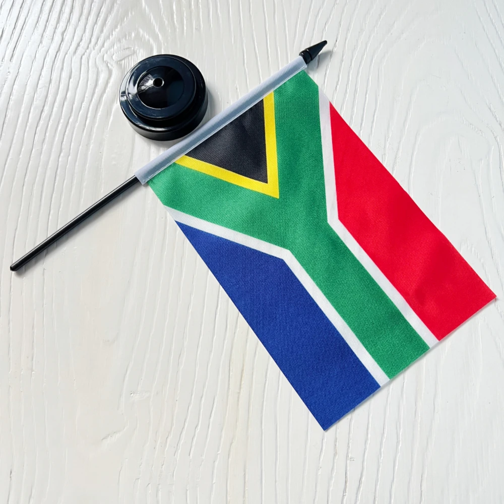 Bandera de Sudáfrica para escritorio con soporte de mesa - imagen 3