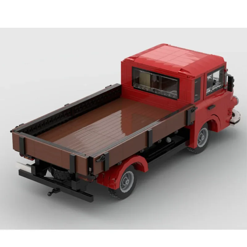 MOC-235212 Camión de transporte de carga clásico urbano, modelo de bloques de construcción, 1295 piezas, regalo de juguete de cumpleaños y Navidad para niños
