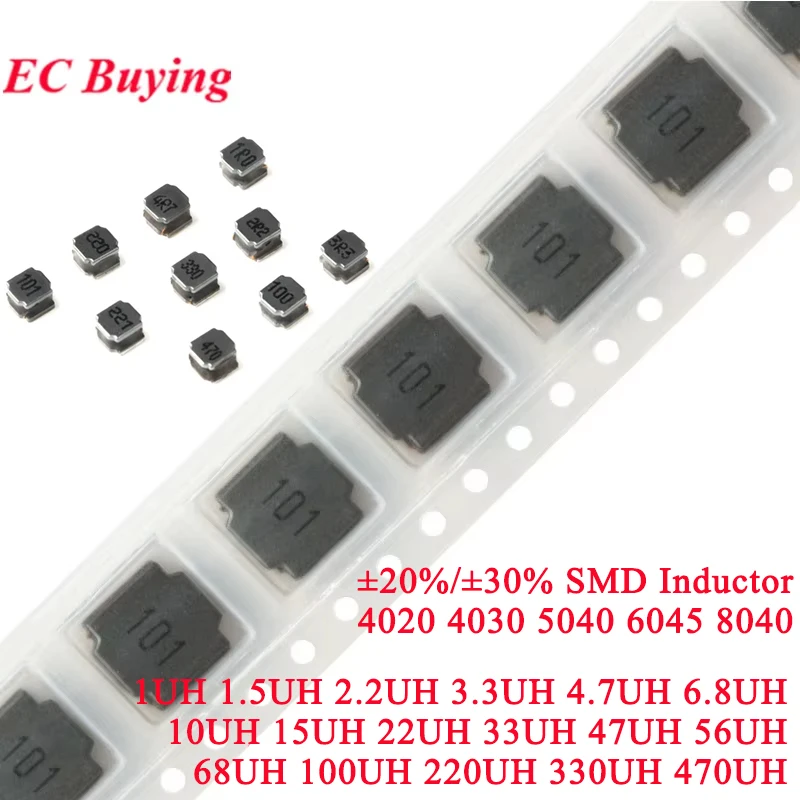 10-50pcs 4030 SWPA4030S 4020 5040 6045 8040 SMD Power Inductor 2.2uH 3.3uH 4.7uH 6.8uH 10uH 15uH 22uH 33uH 47uH 56uH Wire Wound