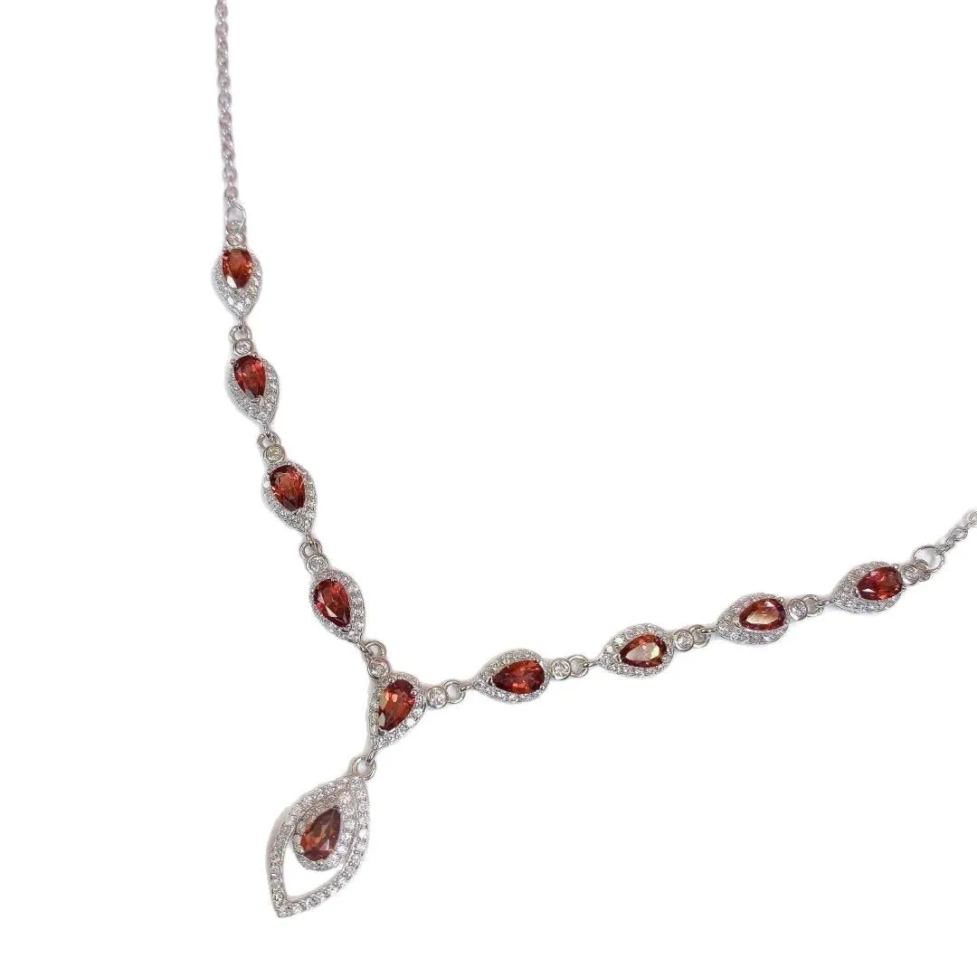 

KJJEAXCMY High purity Natural Garnet S925 silver exquisitely Pendant Full of luster Simple,Design High-End Bestseller Gift
