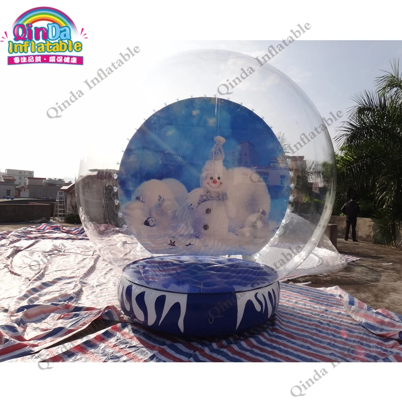 Bubble Inflatable Snow Globe เทศกาลและอุปกรณ์ปาร์ตี้ Snow Globe Photo Booth ตกแต่งคริสต์มาส