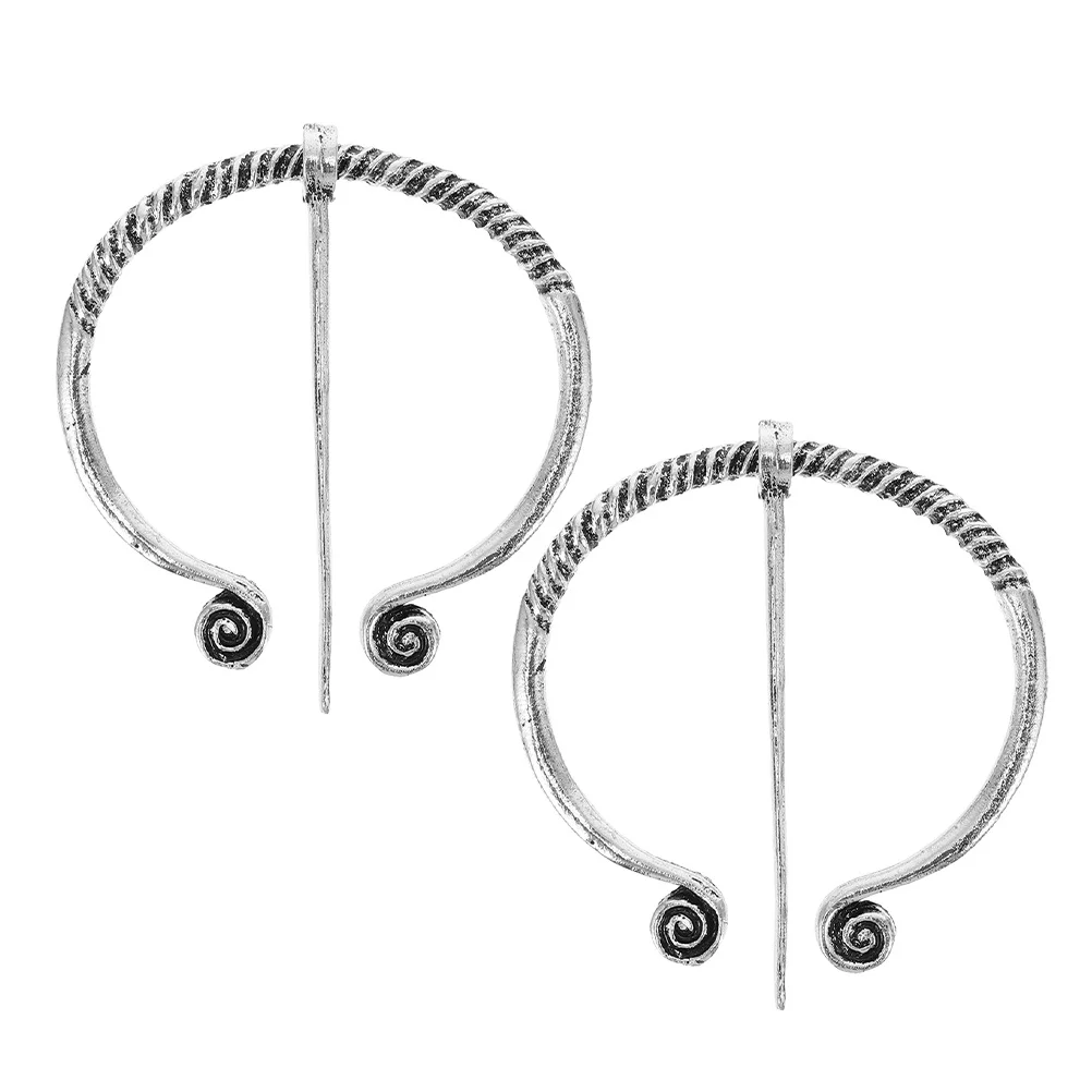 2 قطعة بروش الفايكنج Penannular القرون الوسطى عباءة وشاح شال دبابيس خمر مشبك الزخرفية زي الإكسسوارات خمر فايكنغ بروش