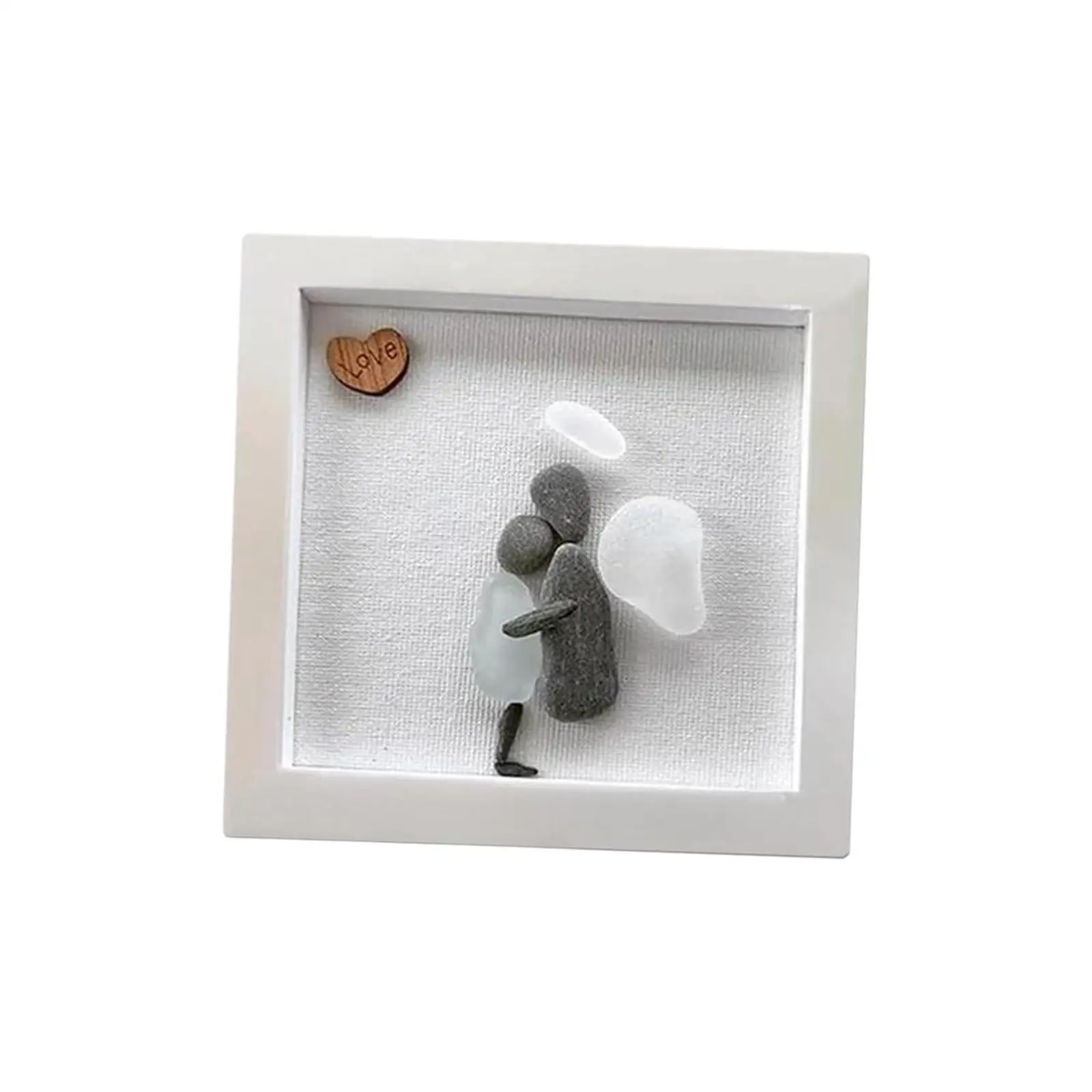 

Настенное художественное украшение из морского стекла ручной работы в рамке, уникальный подарок сочувствия, мемориал для близких, настенная художественная рамка [Мемориал